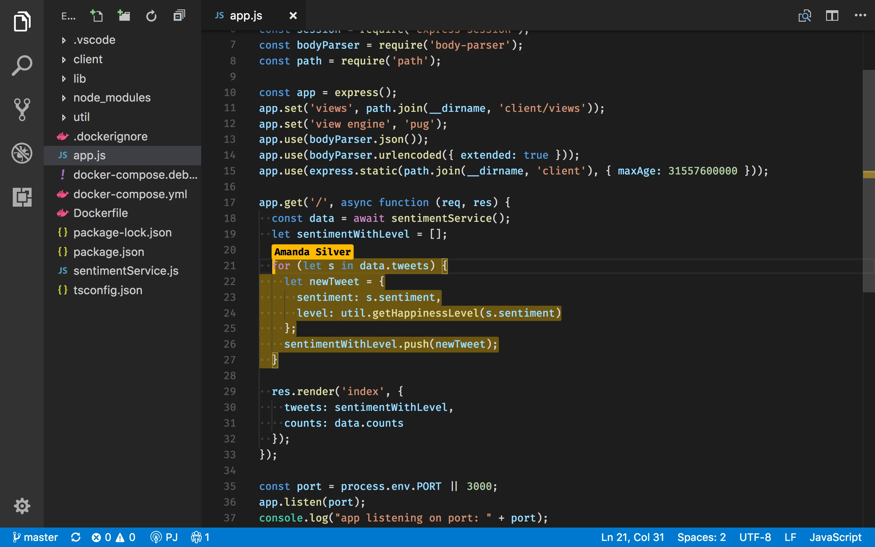 Live Share memungkinkan kolaborasi real-time dalam VS Code